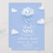 Sur Cloud Neuf Invitations De Douche Bébé (Devant / Derrière)