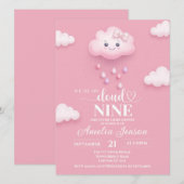Sur Cloud Neuf Invitations De Douche Bébé (Devant / Derrière)
