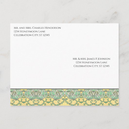 sur Faire-part de mariage Gold (Dos)