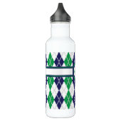 Sur la bouteille d'eau du Jacquard vert (Gauche)