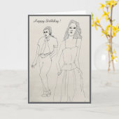 Sur la carte d'anniversaire Go (Fleur jaune)