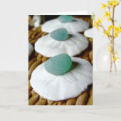 Sur la carte de voeux de sable (Fleur jaune)