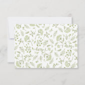 Sur la carte RSVP de mariage des Prairies (Dos)