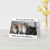 SUR LA COLLINE *HUMOUR MÉMOIRE* CARTE D'ANNIVERSAI (Fleur jaune)