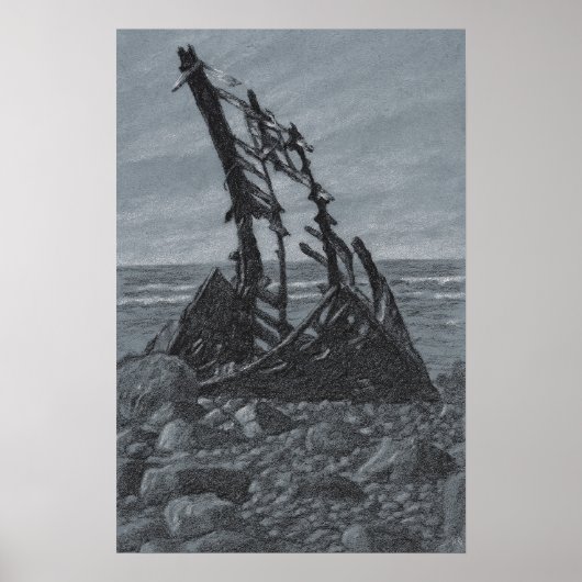 Sur La Côte Impression De Dessin D'Archivage (Devant)