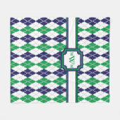 Sur la couverture en polaire Jacquard vert (Devant (Horizontal))