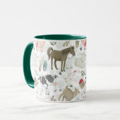 Sur La Ferme Animale Ferme Campagne Mug Vert (Devant gauche)