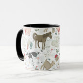 Sur La Ferme Animale Ferme Pays Mug Noir (Devant gauche)