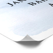 Sur la Lune, Affiche de bienvenue Baby shower (Coin)