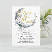 Sur la lune Boho Baby shower garçon Invitation (Debout devant)