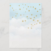 Sur La Lune Boy Baby shower Bleu Invitation (Dos)