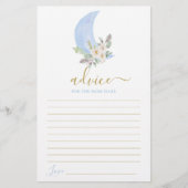 Sur la lune Conseils pour maman d'être carte (Devant)