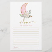 Sur la lune Conseils pour maman d'être carte (Devant)