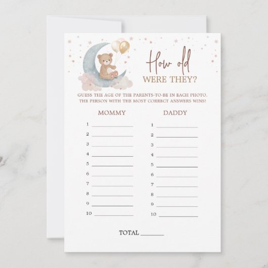 Sur la Lune Quel âge avaient-ils Carte de jeu (Devant)