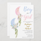 Sur la Lune Reveal Invitation (Devant / Derrière)