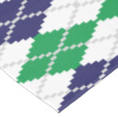 Sur la nappe à motifs de losanges verte (Angle)