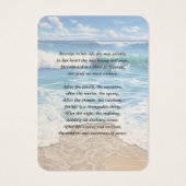 Sur la plage Cartes photos de prière commémorative (Dos)