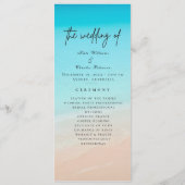 Sur la plage Programme de mariage (Devant)