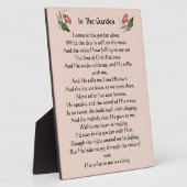 Sur La Plaque De L'Hymne Du Jardin (Côté)