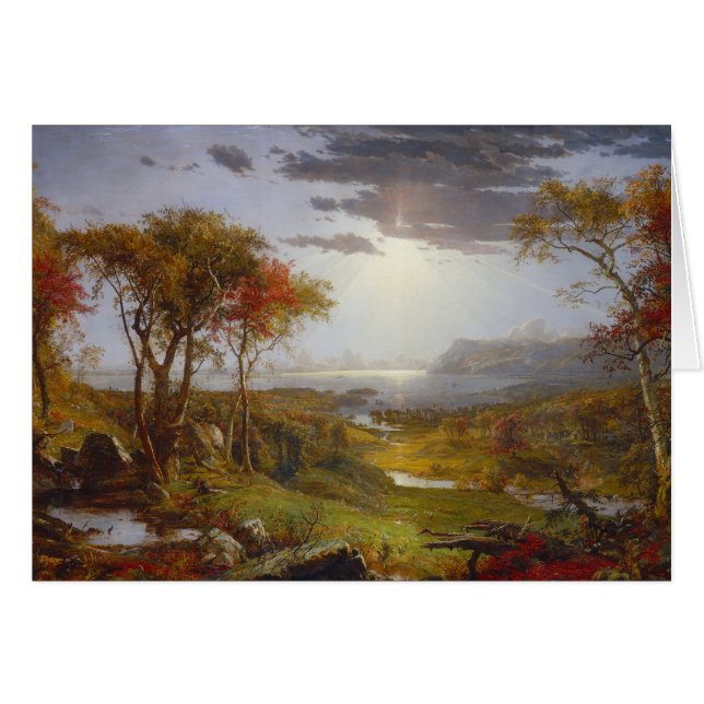 Sur la rivière Hudson, 1860 (huile sur toile) (Devant horizontal)