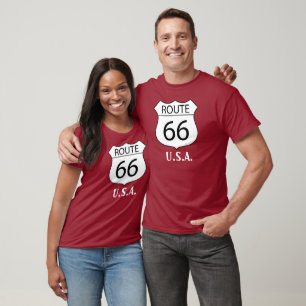 Sur la route de nouveau -USA T-Shirt -Route66-Cust