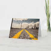 Sur la route de nouveau voyage carte de voeux (Devant)