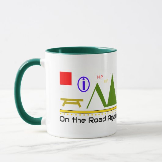 Sur la route encore, Carte Symboles, Voyage Mug (Gauche)