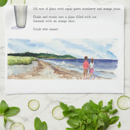 Sur la serviette de barre de plage (Plié)