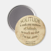 "Sur la solitude" Motivational Poetry Magnet (Recto/Verso)