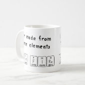 Sur la tasse de nom de table périodique Fire (Devant gauche)