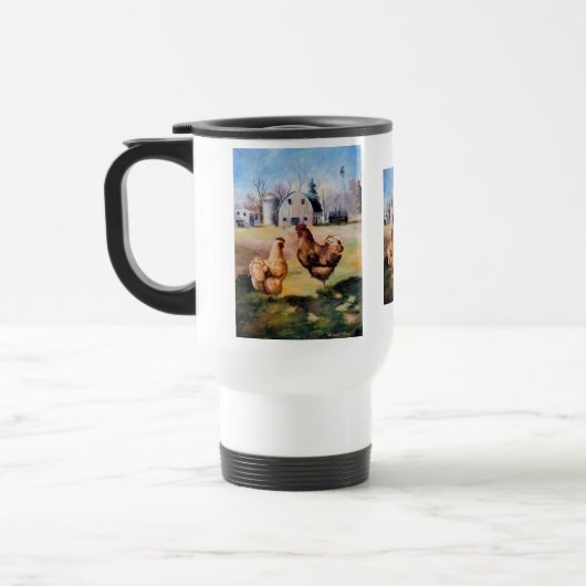 Sur la tasse de voyage de ferme (Gauche)
