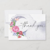 Sur le baby shower des fleurs de lune merci (Devant)