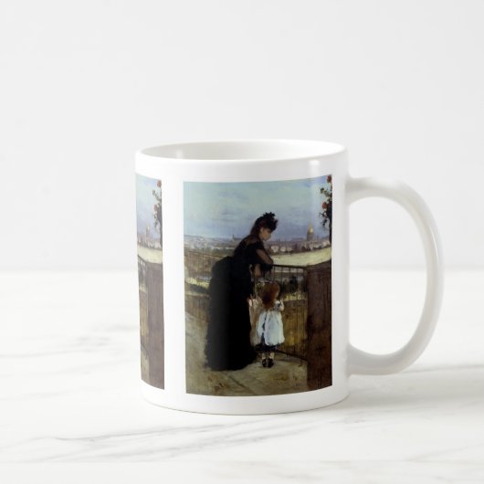 Sur le balcon par Berthe Morisot Coffee Mug (Droite)