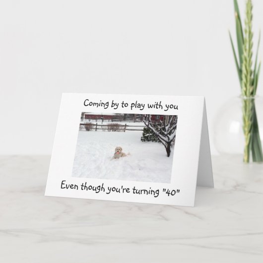 SUR LE BALL MÊME À LA CARTE "40" D'ANNIVERSAIRE (Devant)