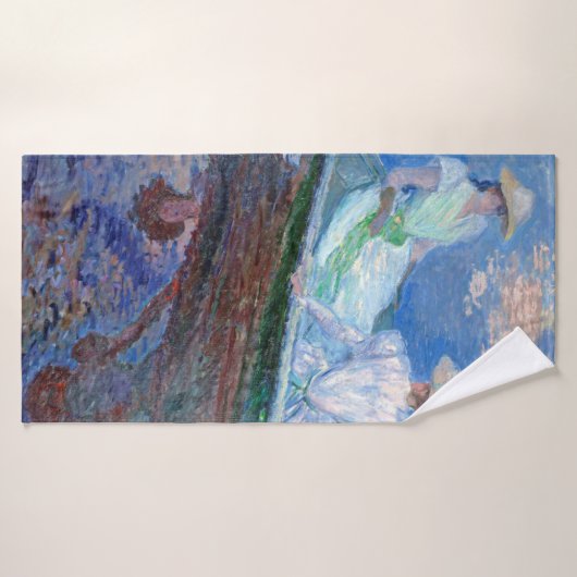 Sur le bateau, Monet (Serviette de bain)