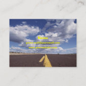 Sur le carte de visite de route (Dos)