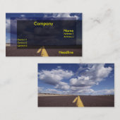 Sur le carte de visite de route (Devant / Derrière)