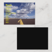 Sur le Carte de visite routier (Devant / Derrière)