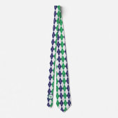 Sur le col cravate vert Argyle pour hommes (Dos)