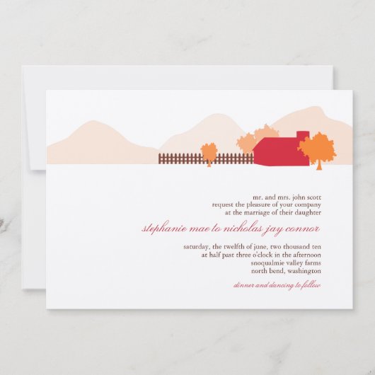 Sur le Faire-part de mariage agricole (Devant)