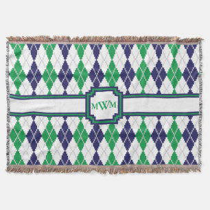 Sur le Jacquard vert lancez la couverture