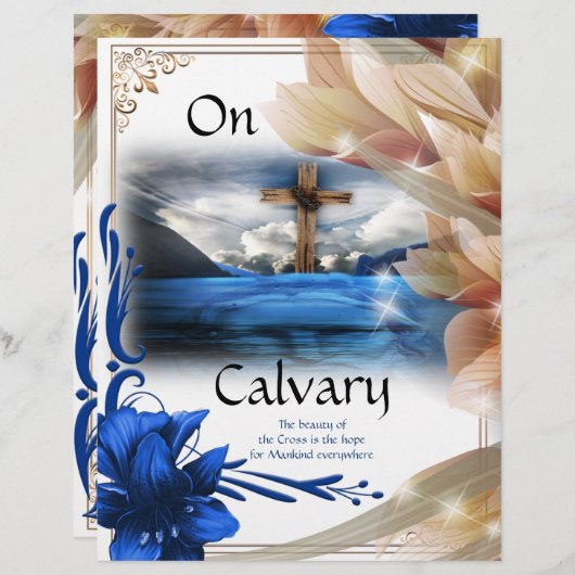 Sur le papier personnalisé Calvaire (Devant / Derrière)
