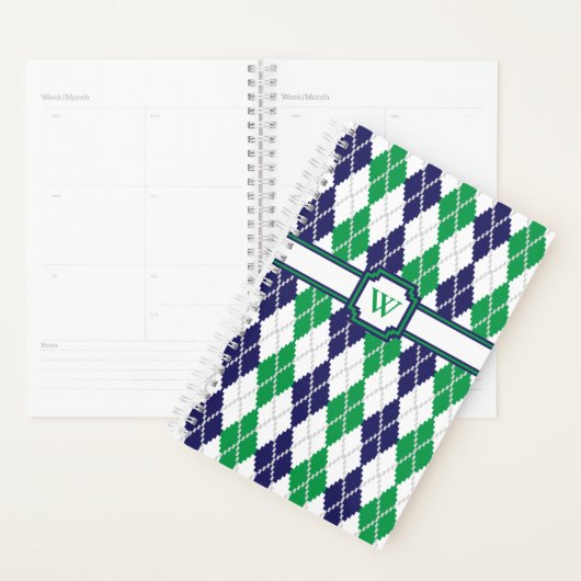 Sur le planificateur de Jacquard vert (Devant avec enveloppe)