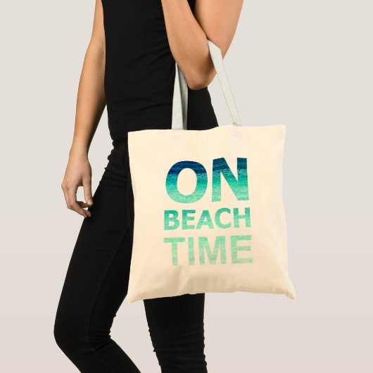 Sur le sac de typographie de temps de plage (Devant (produit))