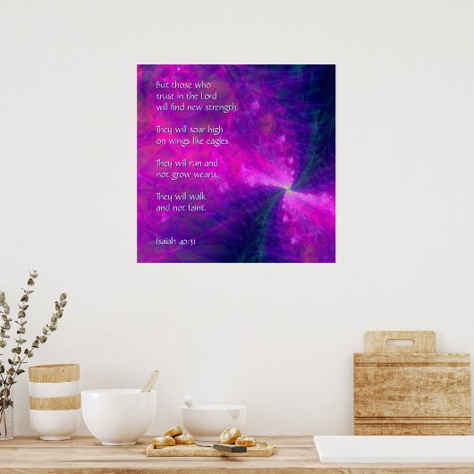 Sur les ailes d'aigle Écriture murale Poster (Cuisine)