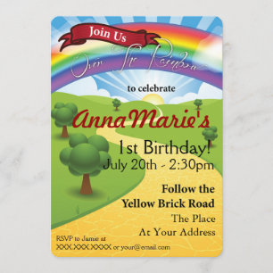 Sur Les Invitations Arc-En-Ciel