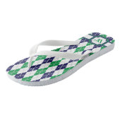 Sur les tongs du Jacquard vert (Incliné)
