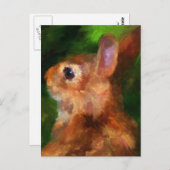 Sur ma carte postale de lapin à épaule (Devant / Derrière)