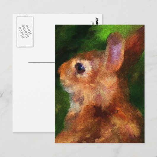 Sur ma carte postale de lapin à épaule (Devant / Derrière)