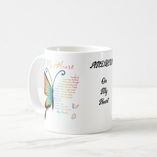 Sur ma coeur Mug (Devant gauche)